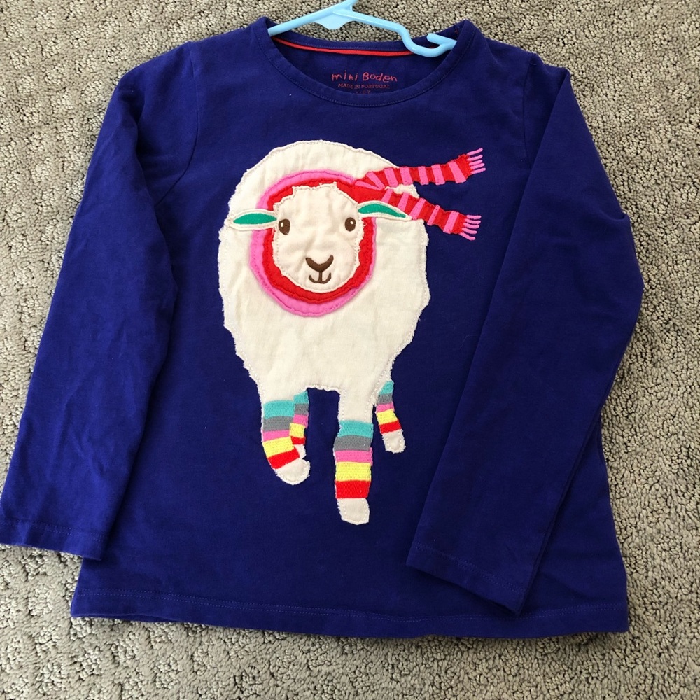 Mini Boden girls long sleeved T-shirt 5-6 years